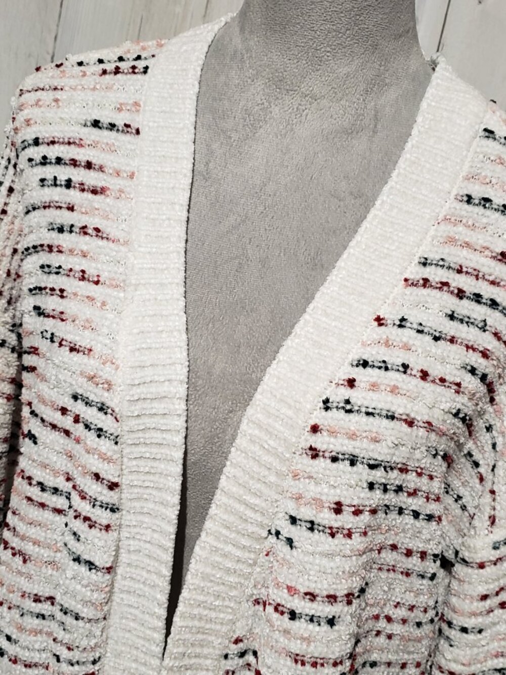 Maurices Confetti Speckled Knit Cardigan Oversized Whimsigoth Mori Boho Chunky L - Picture 3 of 8